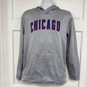 NWT Chicago Cubs Hoodie Youth XL 18/20 Performance Sweatshirt Gray MLB Apparel